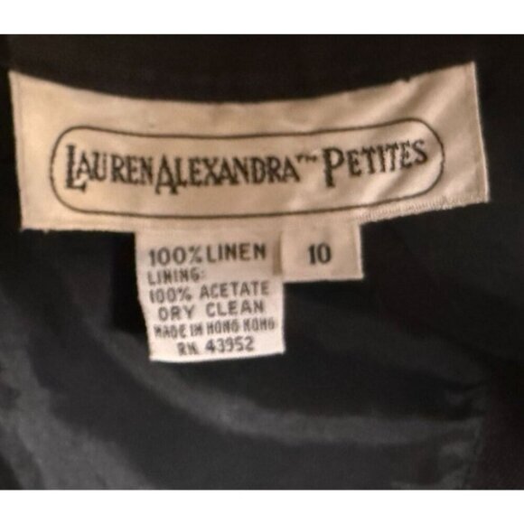 Lauren Alexander‎ Petites Black linen dress open back sleeveless - Picture 4 of 4